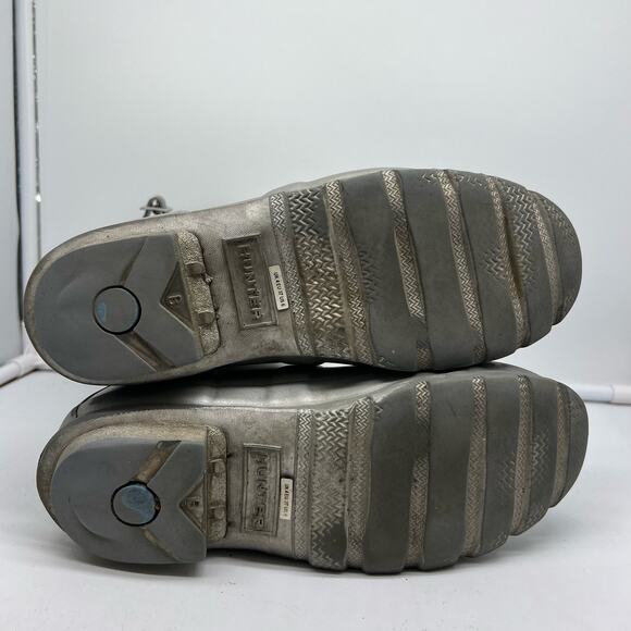 Hunter Boots Womens 6 Rain Metallic Silver Rubber boot Mid Calf - Picture 6 of 9